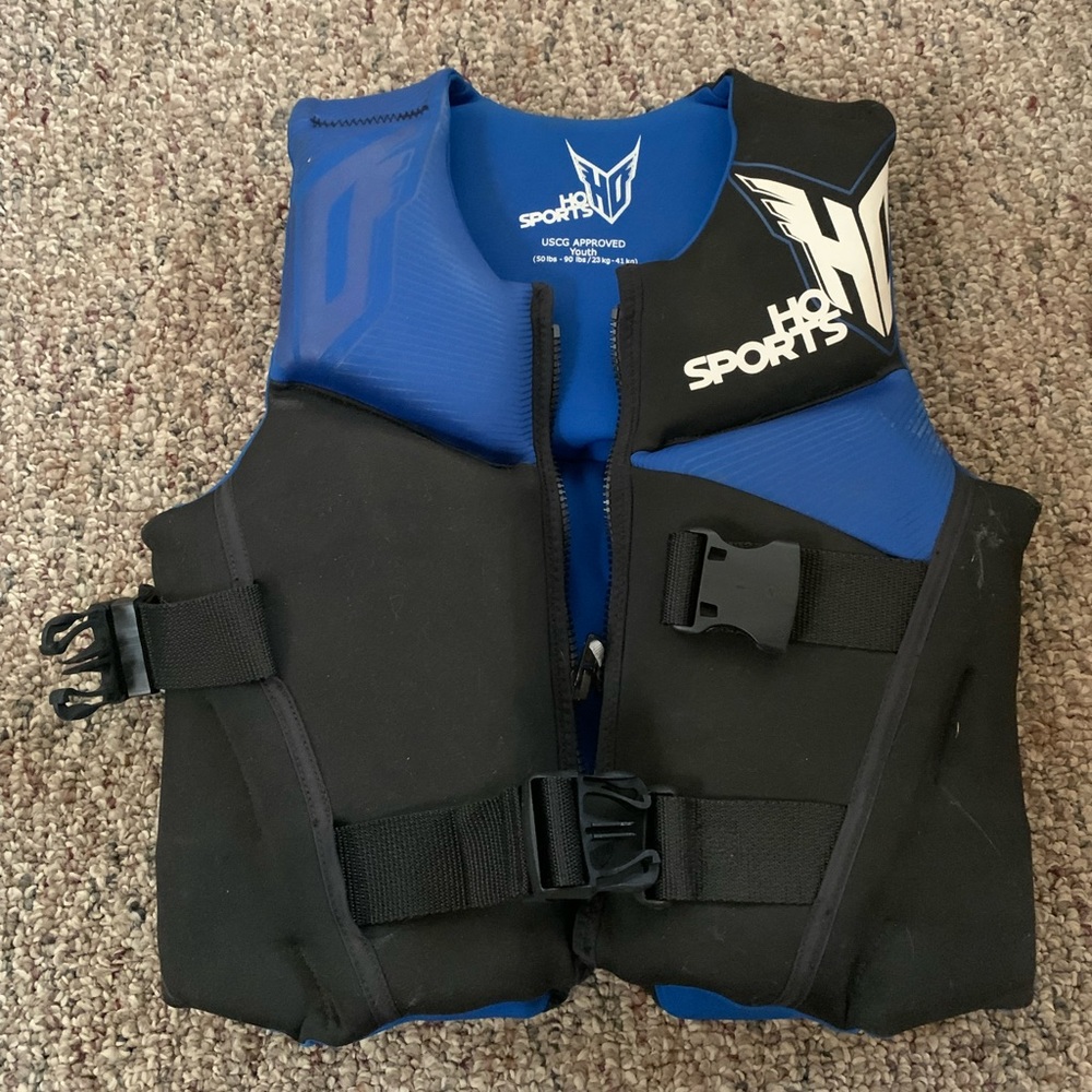 H2O sports youth 24-29” type III PFD ski vest flotation device USCG approved